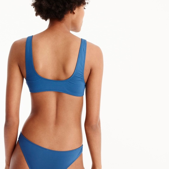 J. Crew Blue Playa Waikiki Lace-up Bikini - Picture 2 of 8